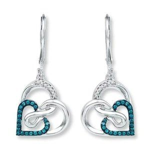 NEW Women's Fashion Jewelry Accessories Carved Zircon Heart Hoop Earring